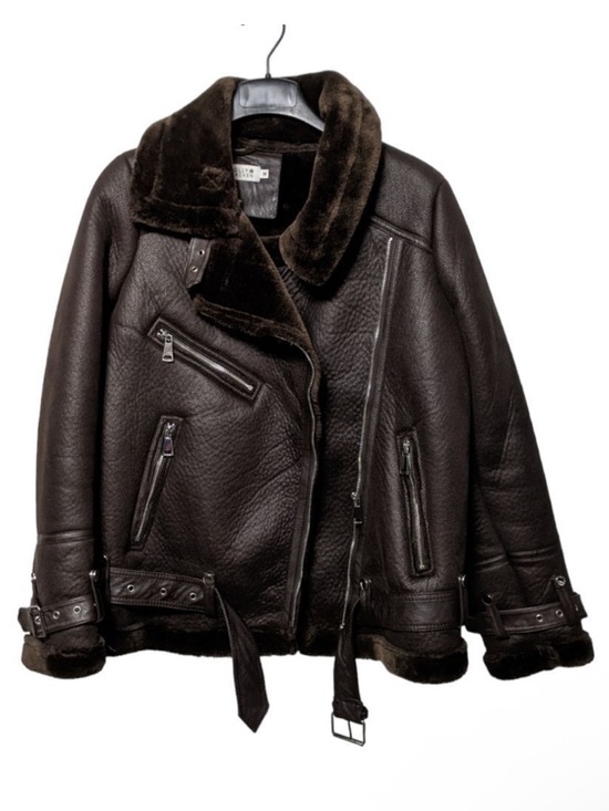 Molly Bracken Jackets & Blazers - NWOT MOLLY BRACKEN Faux Leather Shearling Lined Moto Jacket M